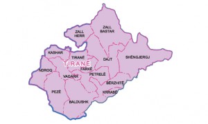 Harta e re territoraile e bashkisë Tiranë